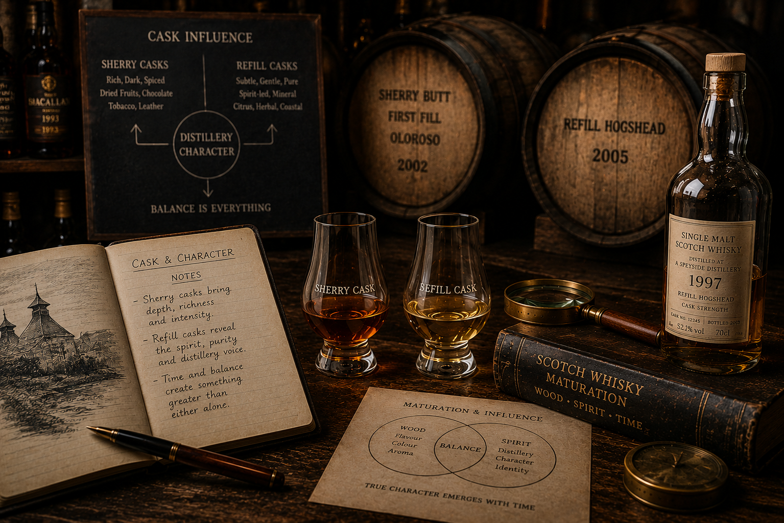 Sherry Casks, Refill Casks, and Distillery Character