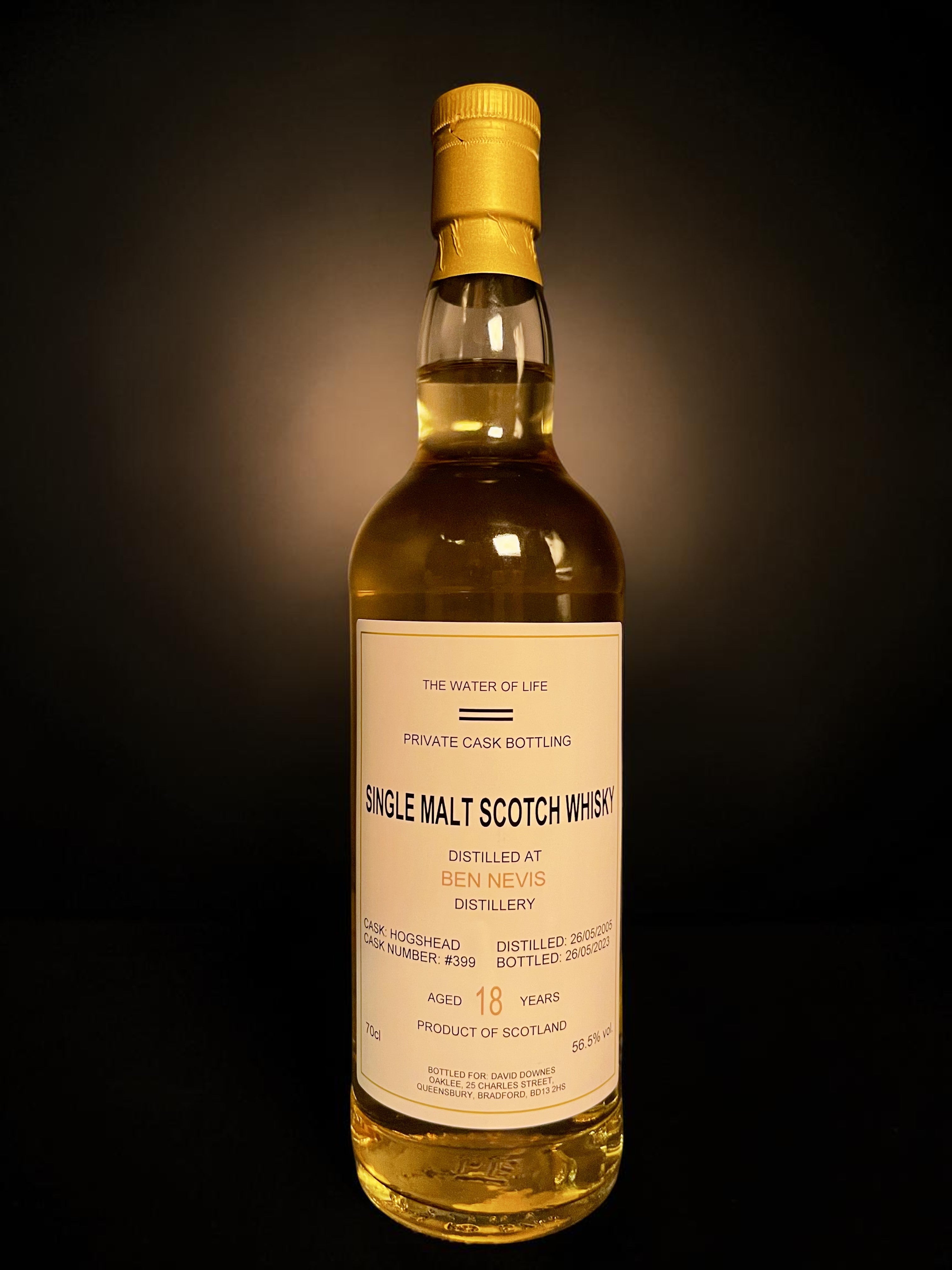 Ben Nevis 2005 18 Year Old Private Cask #399 | The Water of Life