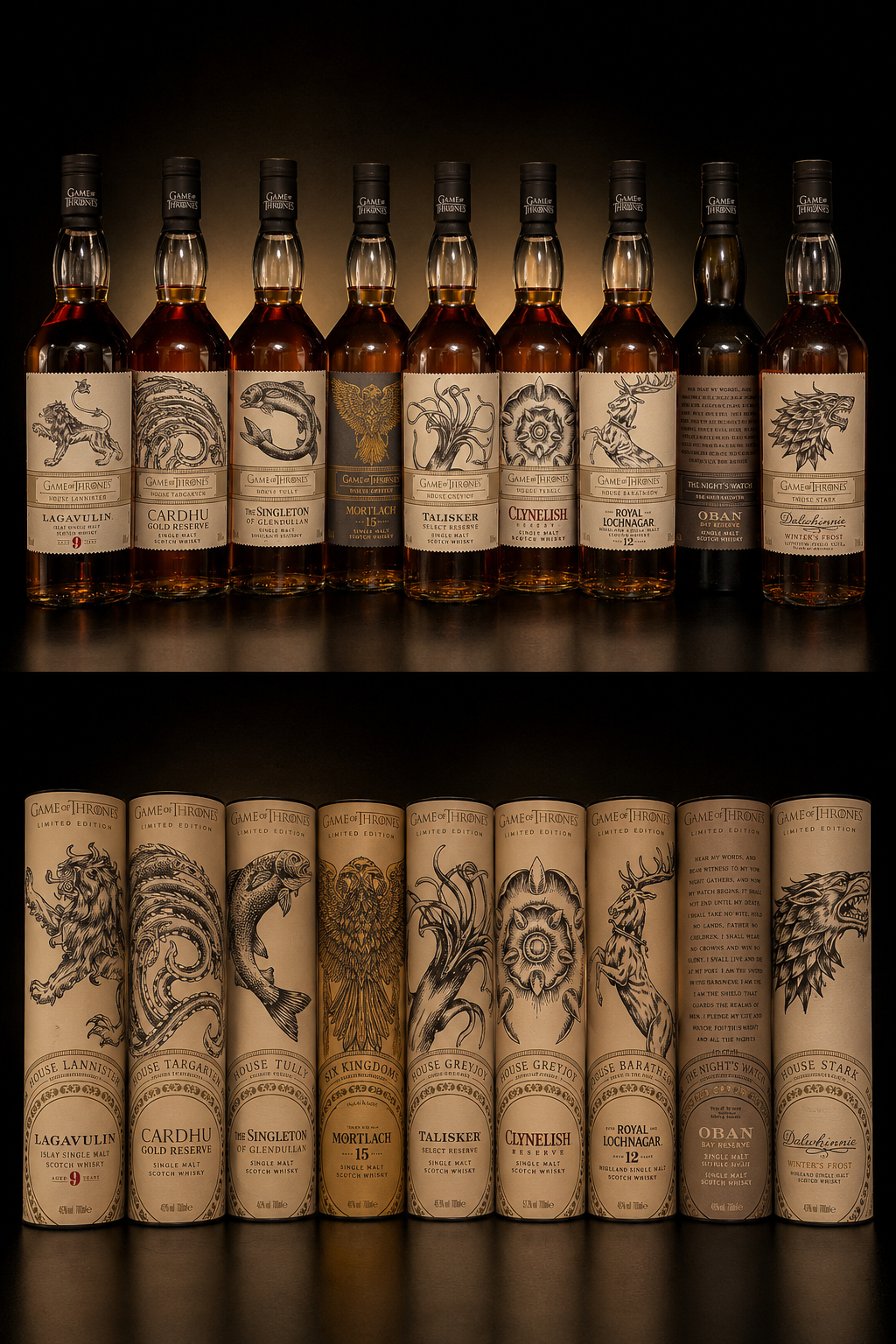 Diageo Game of Thrones Complete Collection 9 Bottle Set | Diageo