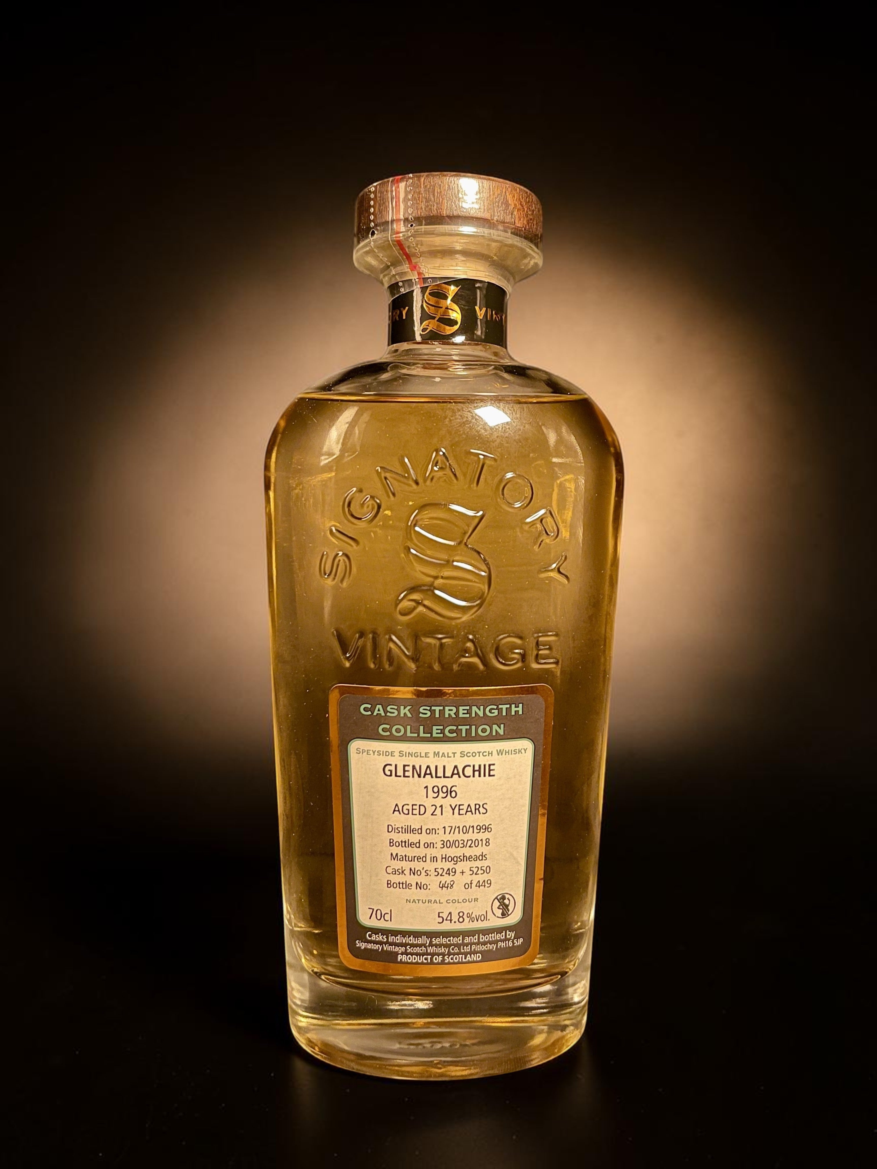 Glenallachie 1996 21 Year Old Cask Strength Collection | Signatory Vintage