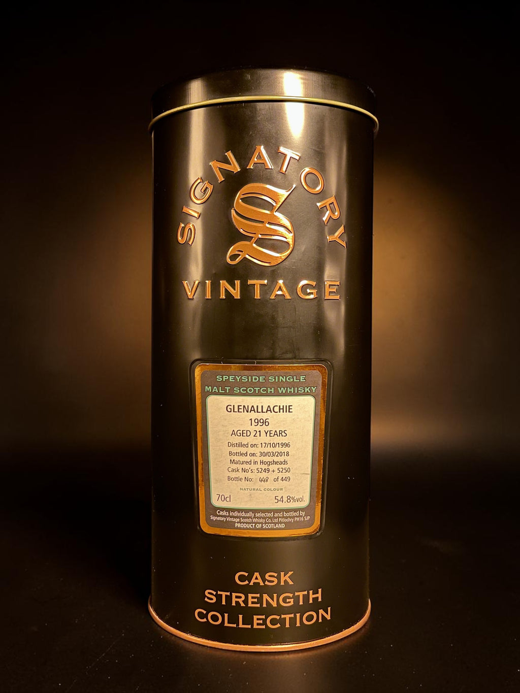 Glenallachie 1996 21 Year Old Cask Strength Collection | Signatory Vintage