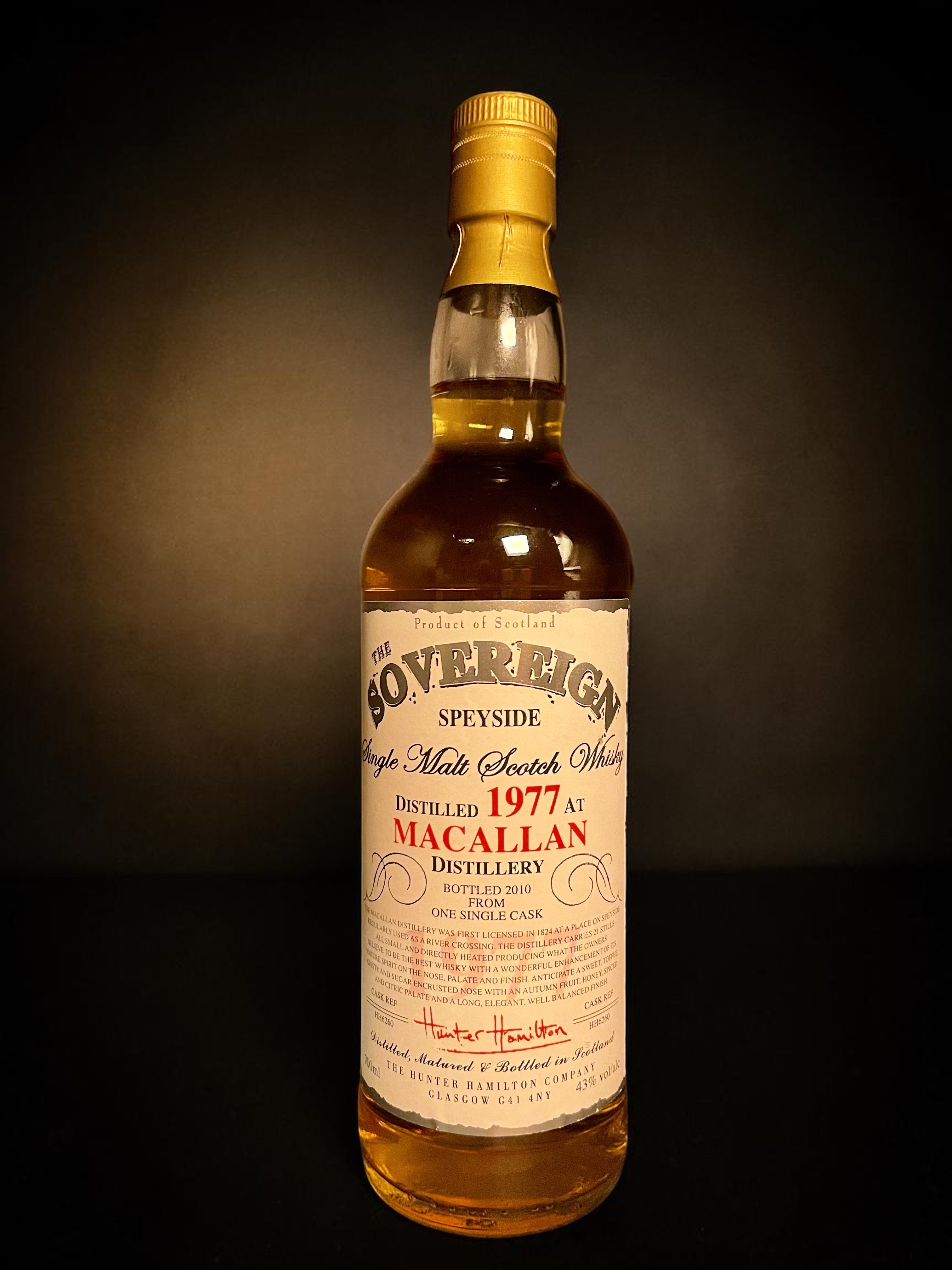 Macallan 1977 33 Year Old Single Cask HH6260 The Sovereign | Hunter Hamilton