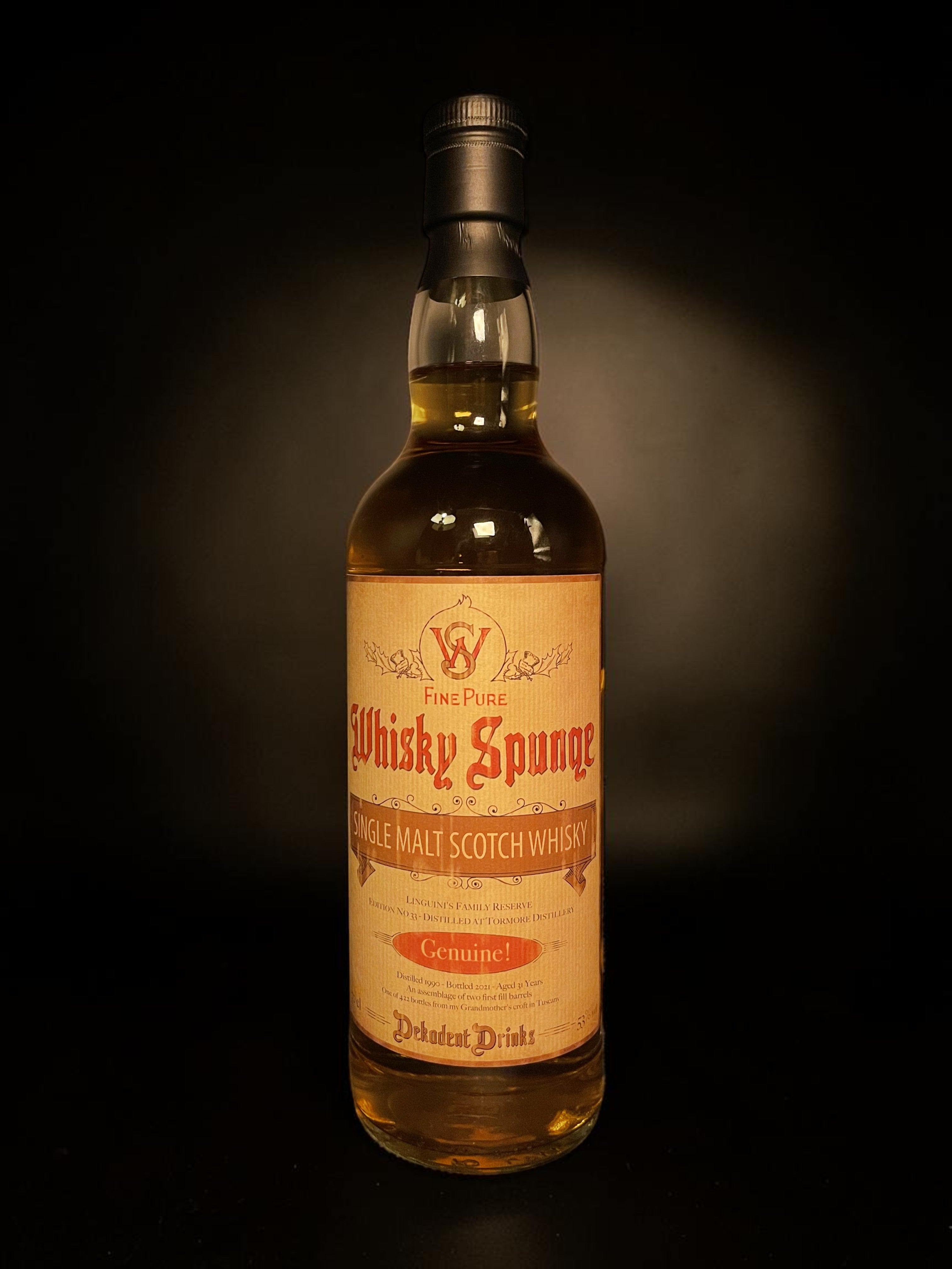 Tormore 1990 31 Year Old Whisky Sponge Edition No.33 | Decadent Drinks